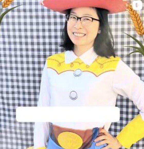 Dr. Shih dressed as Jessie from Toy Story